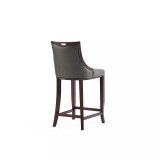 Emperor 19" 2 Piece Beech Wood Faux Leather Upholstered Barstool Set