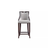 Emperor 19" 2 Piece Beech Wood Faux Leather Upholstered Barstool Set