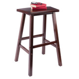 Katashi 28.62" Wood Fan Shape Bar Stool