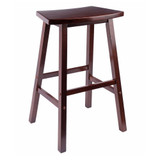 Katashi 28.62" Wood Fan Shape Bar Stool