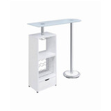 Bishop Glass Top Bar Table