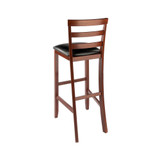 Simone 2-Piece Wood Cushion Ladder-Back Bar Stool Set
