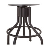 Artezia Reclaimed Teak Adjustable Bar Stool in Walnut Finish - 15.3" x 15.3" x 35.5"