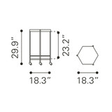 Hex Bar Cart