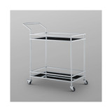 Lonnie Serving Bar Cart with Metal Frame