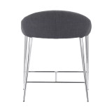30" each, Set of 2 Steel, Polyester Reykjavik Slender Legs Counter Chair