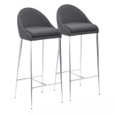 30" each, Set of 2 Steel, Polyester Reykjavik Slender Legs Counter Chair