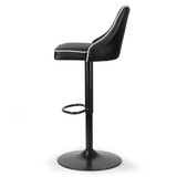 Set of 2 Alston Adjustable Height Swivel Bar Stool with Piping