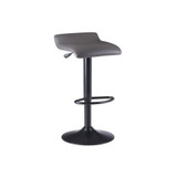 Tarah 2 Piece Set Air Lift Adjustable Stool, Black/Gray