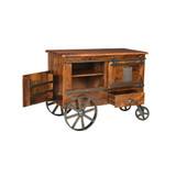 Massen 2 Door One Drawer Wine Cart Trolley
