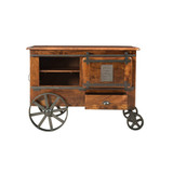 Massen 2 Door One Drawer Wine Cart Trolley
