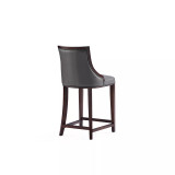 Fifth Avenue 19" 2 Piece Beech Wood Faux Leather Upholstered Counter Height Barstool Set