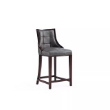 Fifth Avenue 19" 2 Piece Beech Wood Faux Leather Upholstered Counter Height Barstool Set