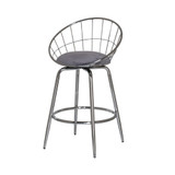 Bullock Rounded Disc Metal Swivel Counter Height Stool