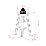 Ivy 24.2" Wood Counter Stool