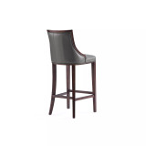 Fifth Avenue 19" 2 Piece Beech Wood Faux Leather Upholstered Barstool Set