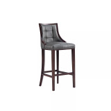 Fifth Avenue 19" 2 Piece Beech Wood Faux Leather Upholstered Barstool Set