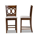 Lenoir Modern and Contemporary Fabric Upholstered 2 Piece Counter Height Pub Chair Set