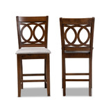 Lenoir Modern and Contemporary Fabric Upholstered 2 Piece Counter Height Pub Chair Set