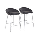 Matisse Faux Leather Counter Stool - Set of 2