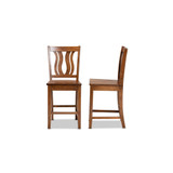 Fenton Modern and Contemporary Transitional Wood Counter Stool Set, 2 Piece