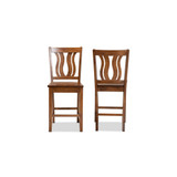 Fenton Modern and Contemporary Transitional Wood Counter Stool Set, 2 Piece