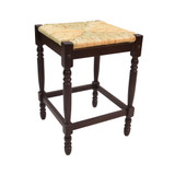 French Country 24" Turned Leg Seat Stool