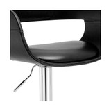 Contemporary Swivel Adjustable Barstool with Padded Seat and Back