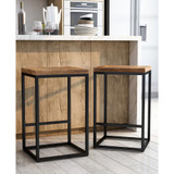 Hykes Square Seat Bar Stool, Set of 2
