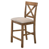 Janet Driftwood Transitional Counterheight Chairs, Set of 2