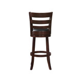 Dining Room Decorative Swivel Bar Height Armless Barstool, Dark Cherry Finish