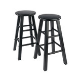 Element Counter Stools, 2 Piece Set, Black