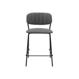Carlo Faux Leather and Metal Counter Height Bar Stool