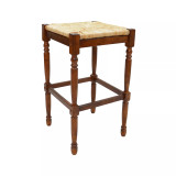 French Country 30" Turned Leg Seat Stool
