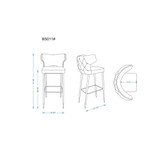Holguin Barstool, Set of 2