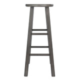 Ivy 29.1" Wood Square Leg Bar Stool