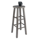 Ivy 29.1" Wood Square Leg Bar Stool