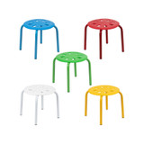 Plastic Nesting Stack Stools, 11.5"Height, Assorted Colors - 5 Pack