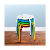 Plastic Nesting Stack Stools, 11.5"Height, Assorted Colors - 5 Pack