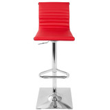 Masters Adjustable Barstool with Swivel in Faux Leather