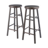 Home Decorative Shelby 2 Piece Swivel Seat Bar Stool Set - Smoke Oyster Gray