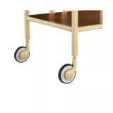Ron Serving Bar Cart with Metal Frame and Casters