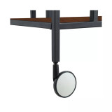 Ron Serving Bar Cart with Metal Frame and Casters
