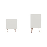 Rockefeller 2-Piece Medium Density Fiberboard 3-Drawer Dresser and 2-Drawer Nightstand Set
