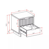 Granville 18.11" Medium Density Fiberboard 2-Drawer Nightstand