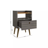 Bogart 27.16" Medium Density Fiberboard 1-Drawer Nightstand