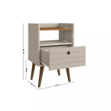 Bogart 27.16" Medium Density Fiberboard 1-Drawer Nightstand