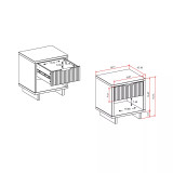 Granville 18.11" Medium Density Fiberboard 1-Drawer Nightstand