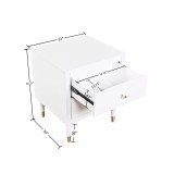 Stanton 26.25" Medium Density Fiberboard 2-Drawer Nightstand