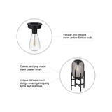 Mesh Solar Powered Outdoor Lantern with Stand, 14.25"